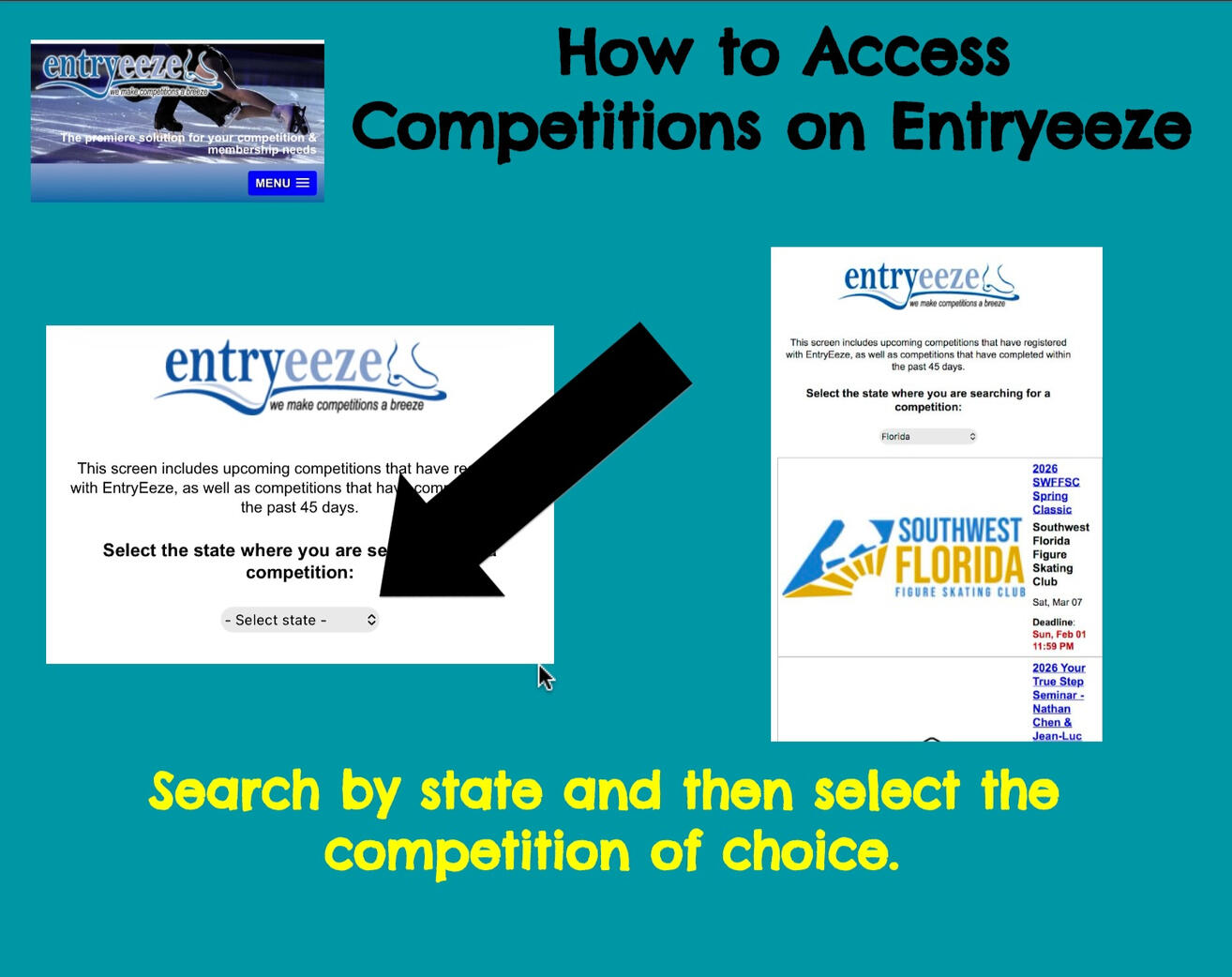2. Select State and Competition